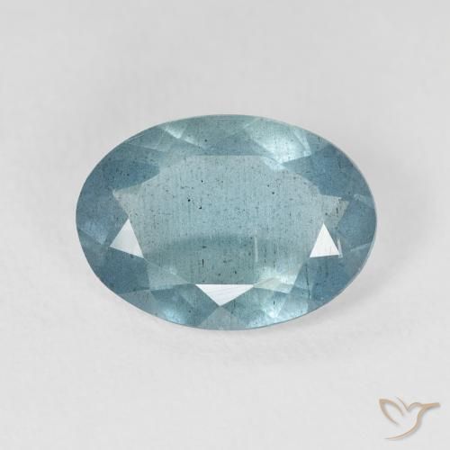 3.43ct Naturale Verde bluastro Acquamarina, Ovale, VS-SI