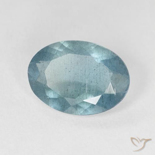 Acquamarina Verde bluastro naturale da 3.43 ct, Ovale, VS-SI