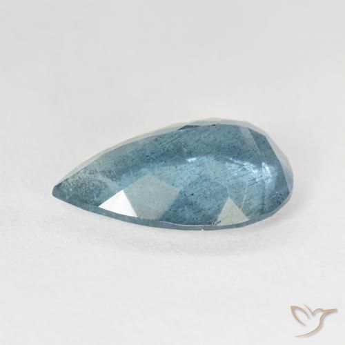 Acquamarina naturale blu da 5,21 ct, taglio a pera, VS-SI