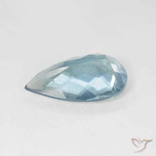 Acquamarina Azzurro acqua chiaro naturale da 3.54 ct, Forma a pera, VS-SI