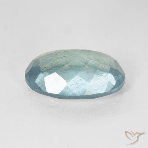 Acquamarina Blu verdastro chiaro naturale da 5.24 ct, Ovale, VS-SI