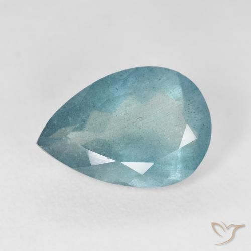 5.16ct Naturale Azzurro Acquamarina, Forma a pera, VS-SI