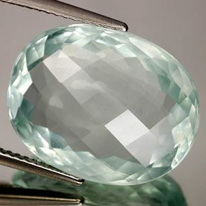 Acquamarina naturale blu da 14,10 ct, taglio ovale, SI