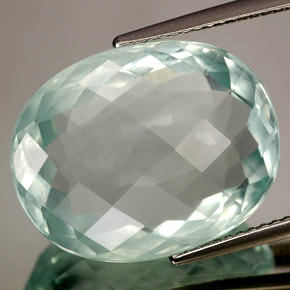 Acquamarina naturale blu da 14,10 ct, taglio ovale, SI