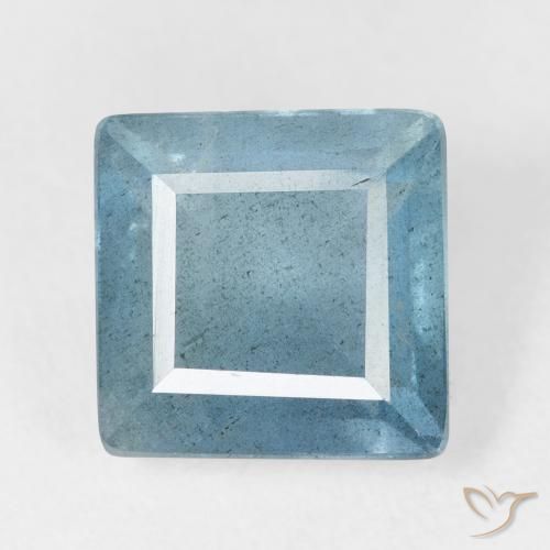 4.81ct Naturale Light Bluish Turquoise Acquamarina, Quadrato, VS-SI