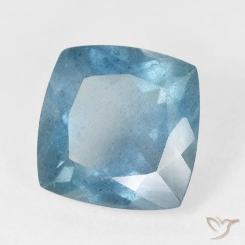 Acquamarina Verde bluastro naturale da 6.26 ct, Cuscino, VS-SI