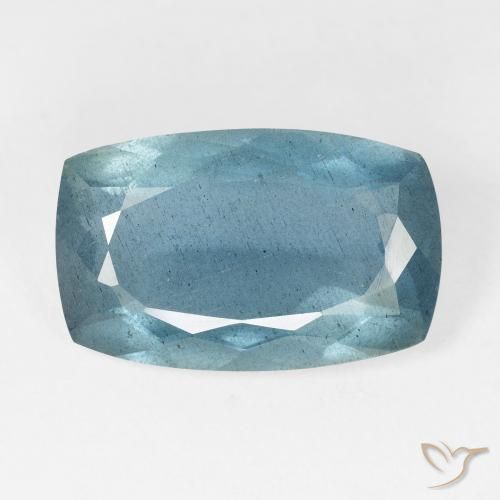 8.71ct Naturale Light Bluish Turquoise Acquamarina, Cuscino, VS-SI