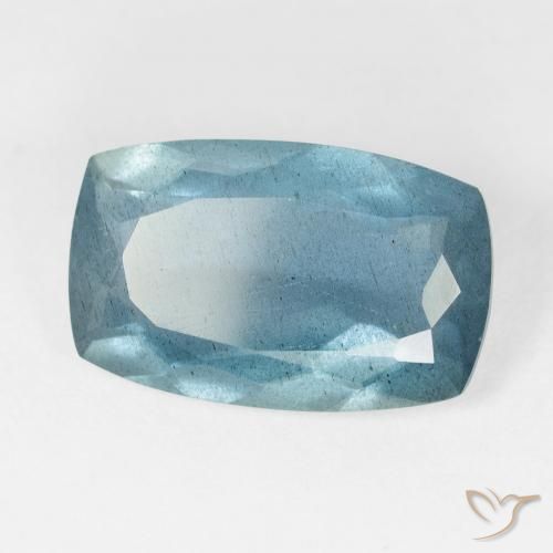 Acquamarina Light Bluish Turquoise naturale da 8.71 ct, Cuscino, VS-SI