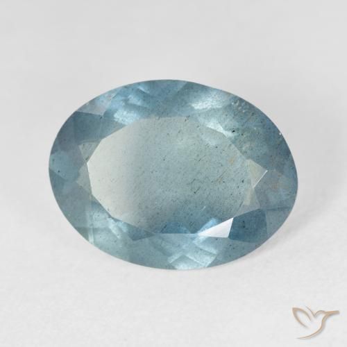 Acquamarina Light Bluish Turquoise naturale da 6.36 ct, Ovale, VS-SI