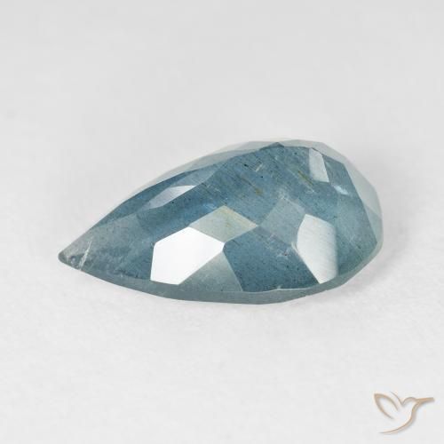 Acquamarina Light Bluish Turquoise naturale da 5.66 ct, Forma a pera, VS-SI