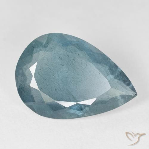 8.74ct Naturale Verde bluastro Acquamarina, Forma a pera, VS-SI