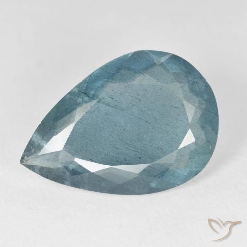 Acquamarina Verde bluastro naturale da 8.74 ct, Forma a pera, VS-SI