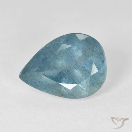 Acquamarina Blu verdastro naturale da 4.01 ct, Forma a pera, VS-SI