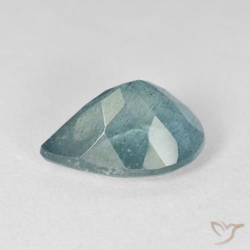 Acquamarina Blu verdastro naturale da 4.01 ct, Forma a pera, VS-SI