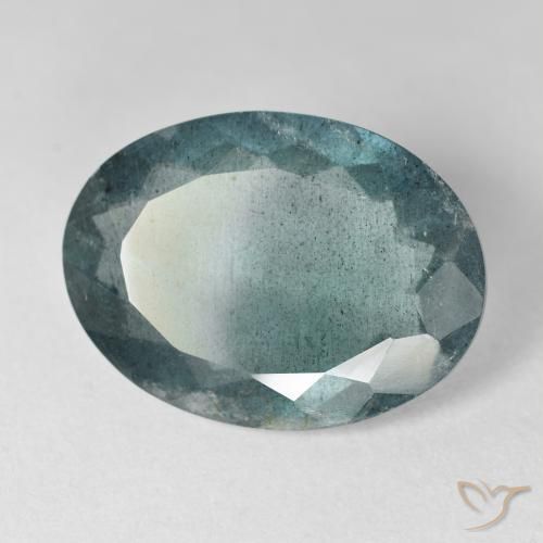 Acquamarina naturale blu da 12,27 ct, taglio ovale, VS-SI
