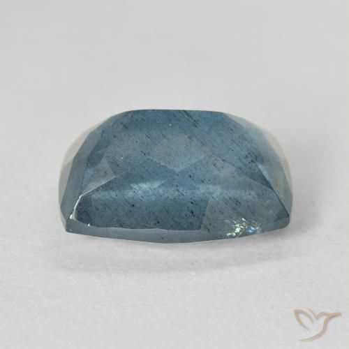 Acquamarina naturale blu da 5,68 ct, taglio a cuscino, VS-SI