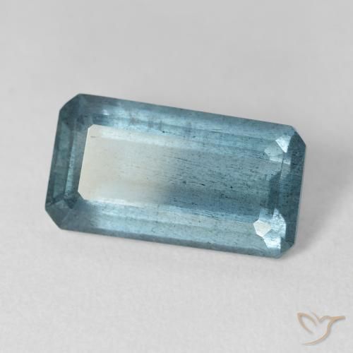 Acquamarina Blu acqua naturale da 6.79 ct, Ottagonale / Taglio smeraldo, VS-SI