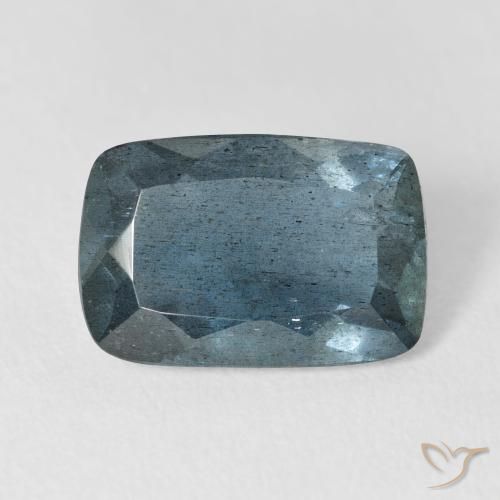 Acquamarina naturale blu da 4,67 ct, taglio a cuscino, VS-SI