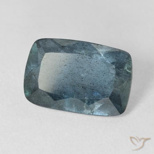Acquamarina naturale blu da 4,67 ct, taglio a cuscino, VS-SI