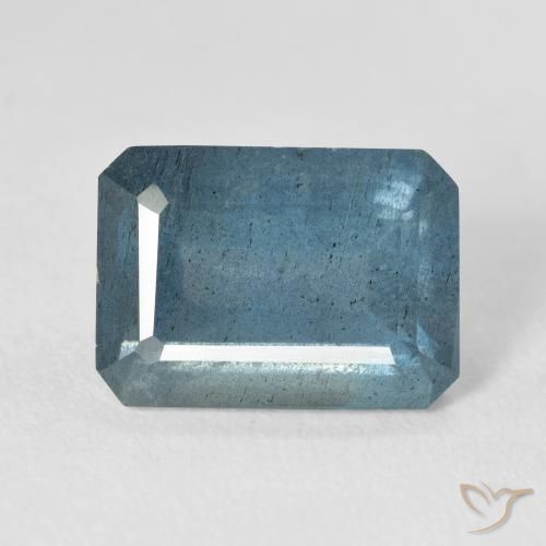 Acquamarina naturale blu da 7,81 ct, taglio smeraldo, VS-SI
