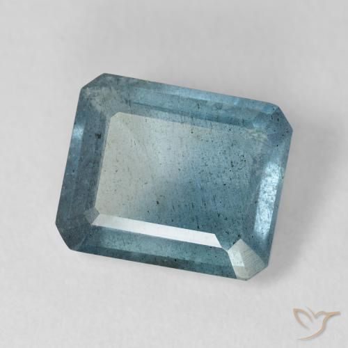 Acquamarina naturale blu da 4,63 ct, taglio smeraldo, VS-SI
