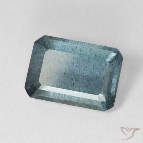 Acquamarina naturale blu da 4,25 ct, taglio smeraldo, VS-SI