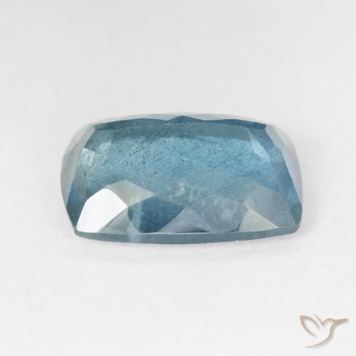 Acquamarina Intense Silver Aqua-Blue naturale da 14.22 ct, Cuscino, VS-SI