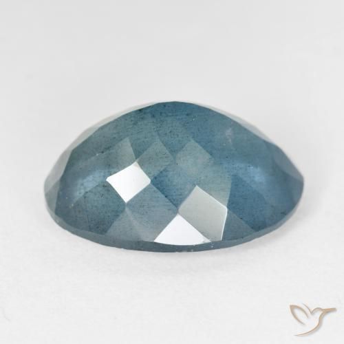 Acquamarina Intense Silver Aqua-Blue naturale da 12.39 ct, Ovale, VS-SI
