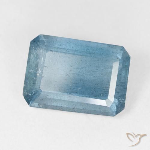 Acquamarina Blu medio naturale da 6.20 ct, Ottagonale / Taglio smeraldo, VS-SI