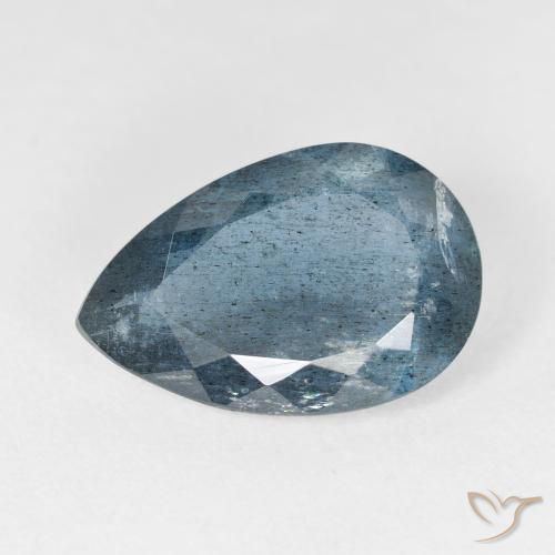 Acquamarina naturale blu da 6,78 ct, taglio a pera, VS-SI