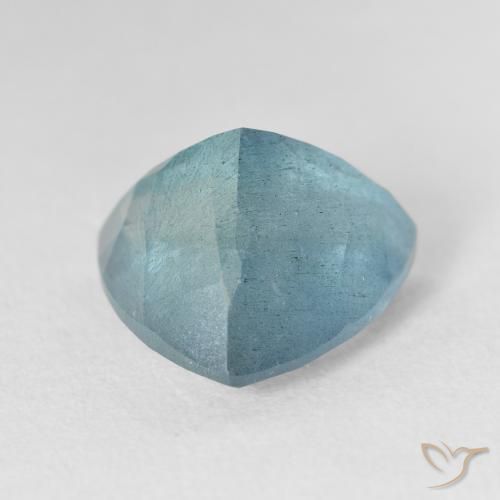 Acquamarina Blu verdastro chiaro naturale da 6.80 ct, Taglio trillion, VS-SI