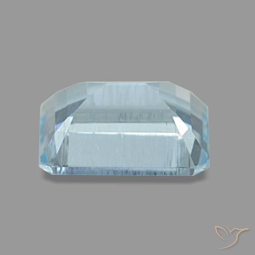 Acquamarina naturale blu da 1,97 ct, taglio smeraldo, VS