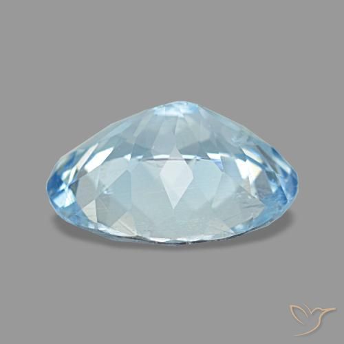 Acquamarina naturale blu da 2,72 ct, taglio ovale, VS