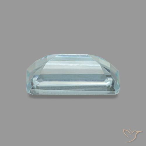 Acquamarina naturale blu da 0,84 ct, taglio smeraldo, VS