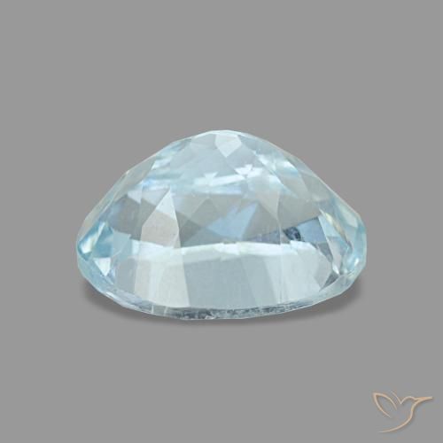 Acquamarina naturale blu da 1,21 ct, taglio ovale, VS