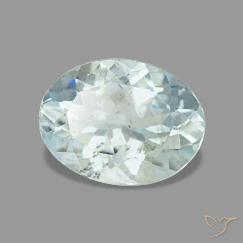 Acquamarina naturale blu da 1,15 ct, taglio ovale, VS