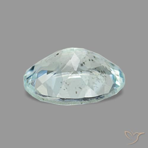 Acquamarina naturale blu da 1,15 ct, taglio ovale, VS