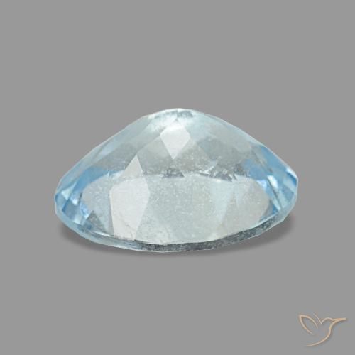 Acquamarina naturale blu da 1,12 ct, taglio ovale, VS