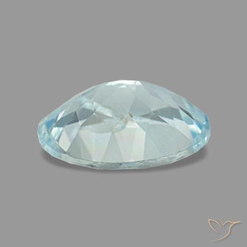 Acquamarina naturale blu da 1,12 ct, taglio ovale, VS