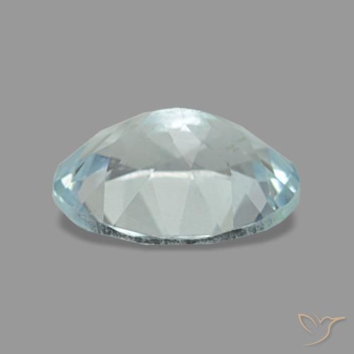Acquamarina naturale blu da 1,08 ct, taglio ovale, VS
