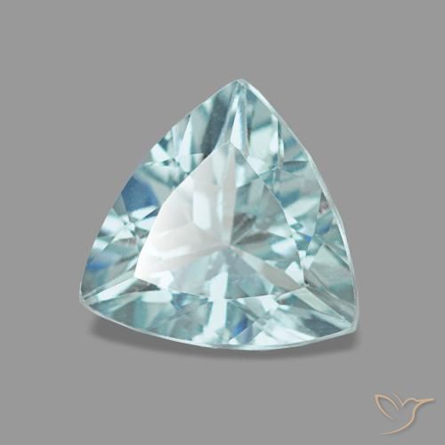 Acquamarina naturale turchese da 0,93 ct, trillion, VVS