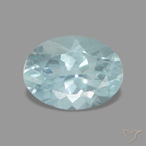 1.08ct turchese acquamarina, ovale, VVS