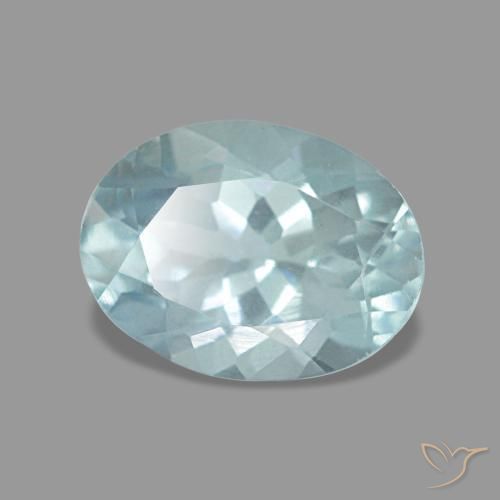 Acquamarina naturale turchese da 1,08 ct, taglio ovale, VVS
