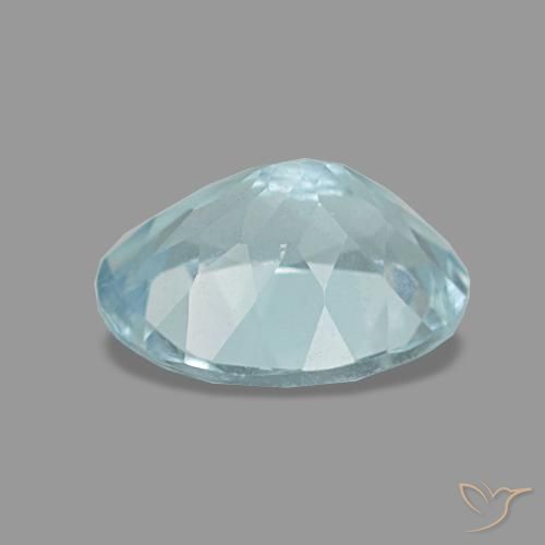 Acquamarina naturale turchese da 1,08 ct, taglio ovale, VVS