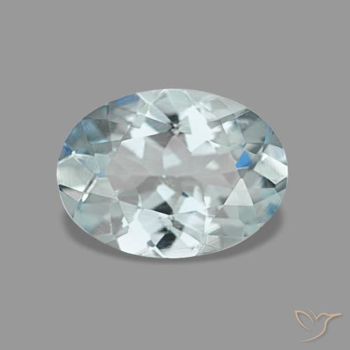 0.96ct turchese acquamarina, ovale, VVS
