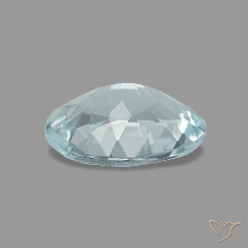 Acquamarina naturale turchese da 0,96 ct, taglio ovale, VVS