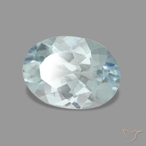 Acquamarina naturale turchese da 1,05 ct, taglio ovale, VVS