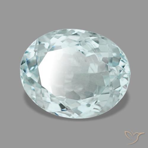 Acquamarina naturale turchese da 2,61 ct, taglio ovale, VS