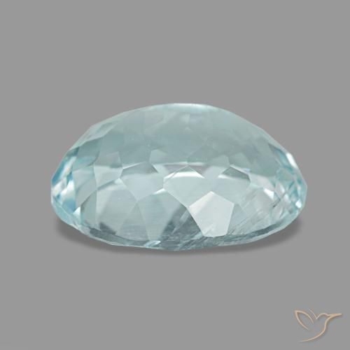 Acquamarina naturale turchese da 2,61 ct, taglio ovale, VS