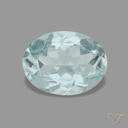 Acquamarina naturale turchese da 0,93 ct, taglio ovale, VVS